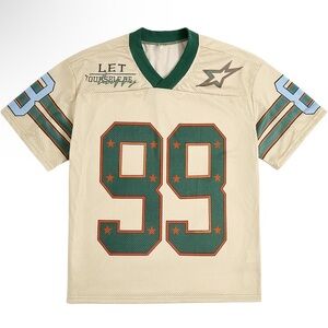 Men's Beige and Green Jersey